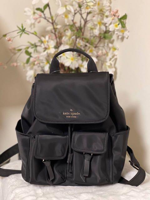 Kate Spade Carley Flap Backpack in Black