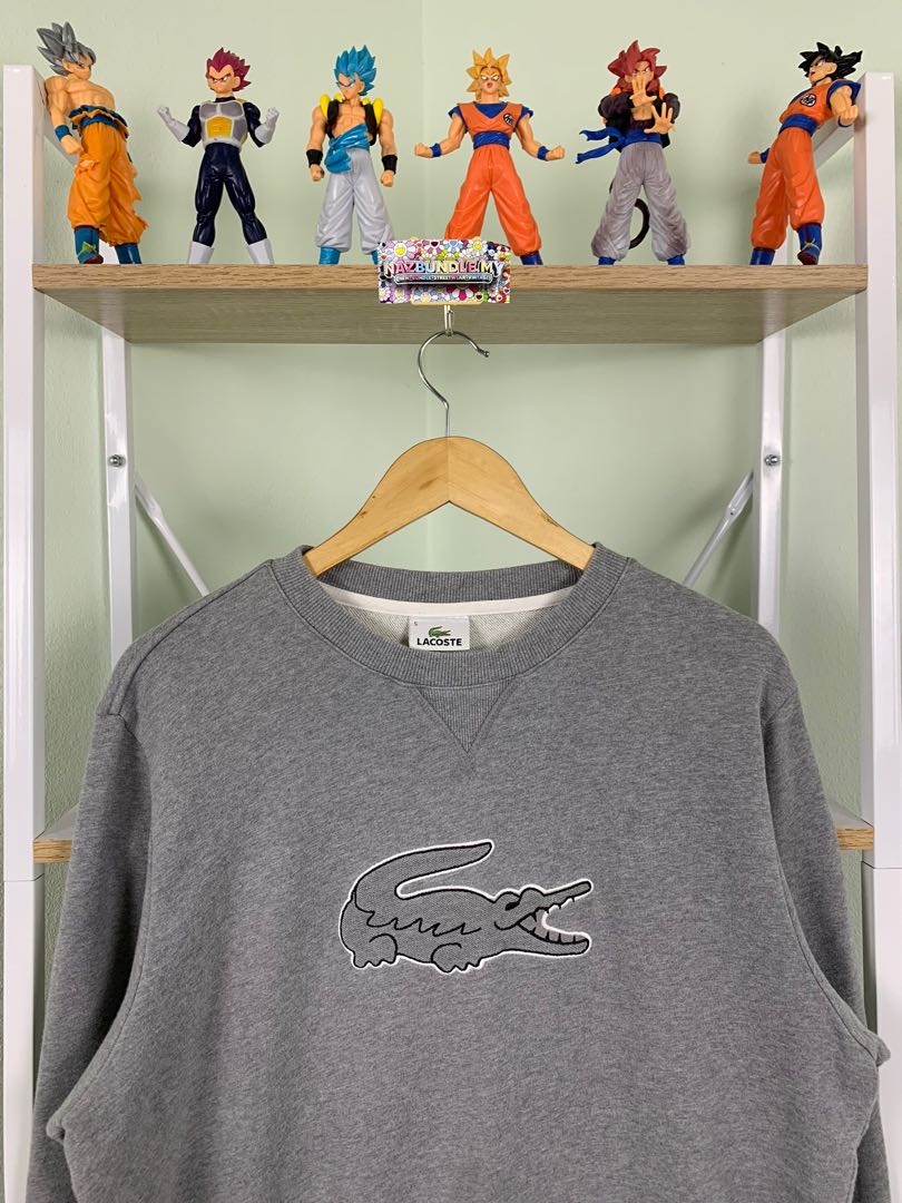 lacoste grey sweatshirt
