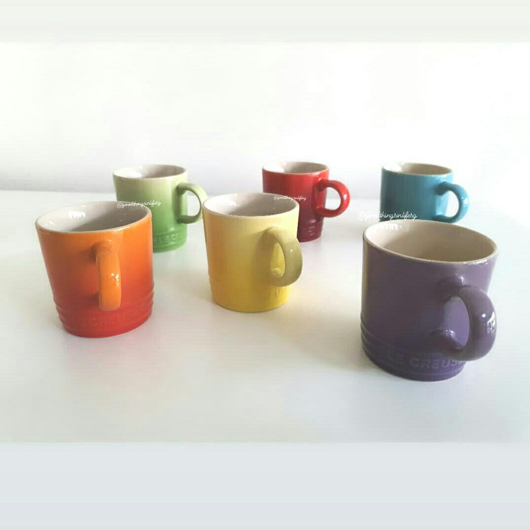 Stoneware Rainbow Set of 6 Espresso Mugs