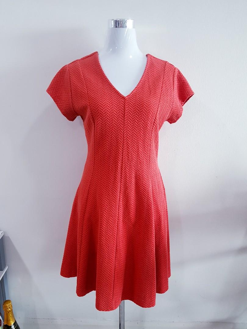 banana republic orange dress