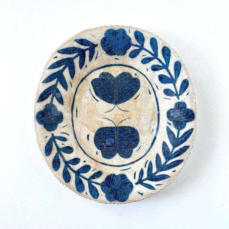 makoto kagoshima 鹿児島睦 ハンドメイド 丸皿 器 きつね makoto