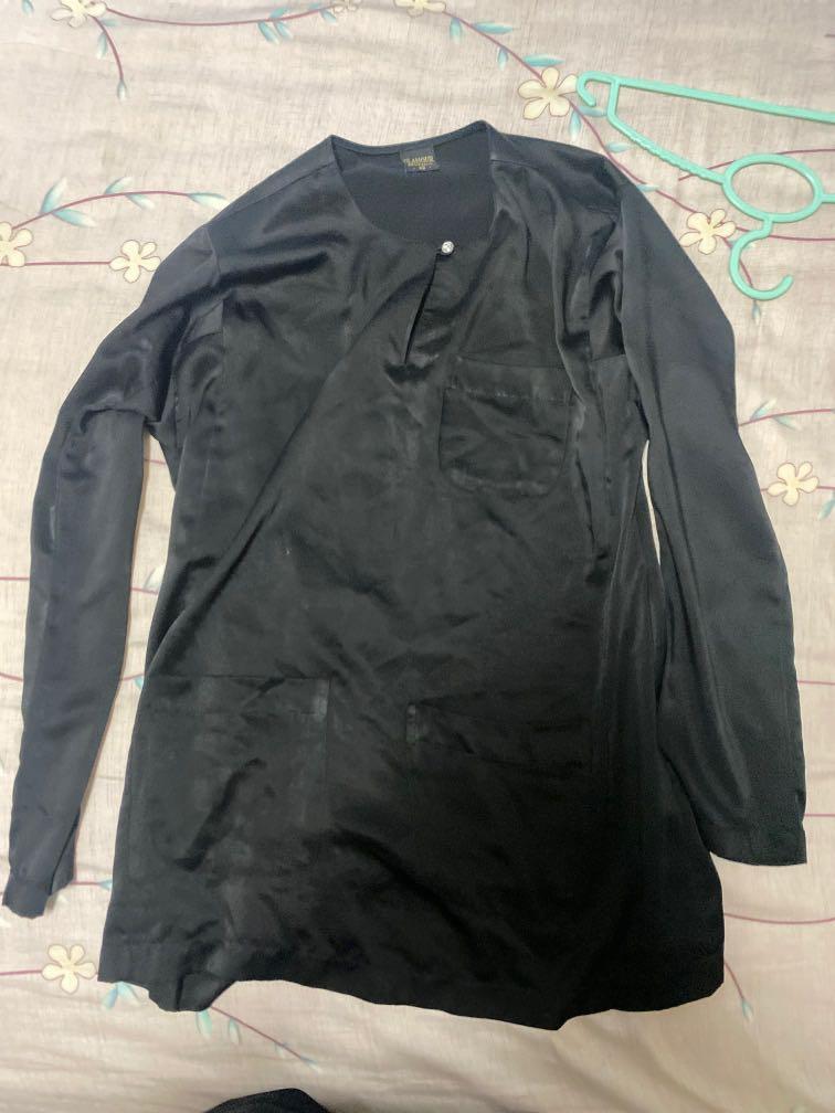 Malay Black Silk Men Men S Fashion Tops Sets Formal Shirts On Carousell