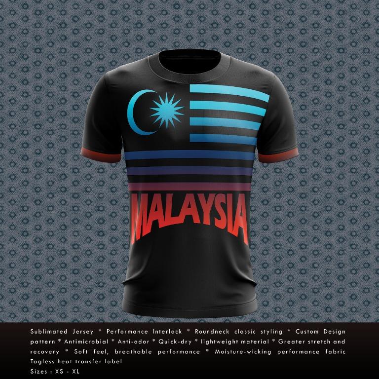 MALAYSIA MERDEKA JERSEY MICROFIBER TSHIRT SUBLIMATION 64th Merdeka 
