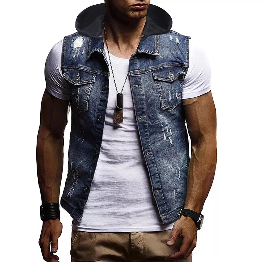 Mens jeans cheap with vest