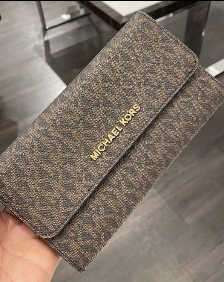 Michael kors signature trifold wallet clearance