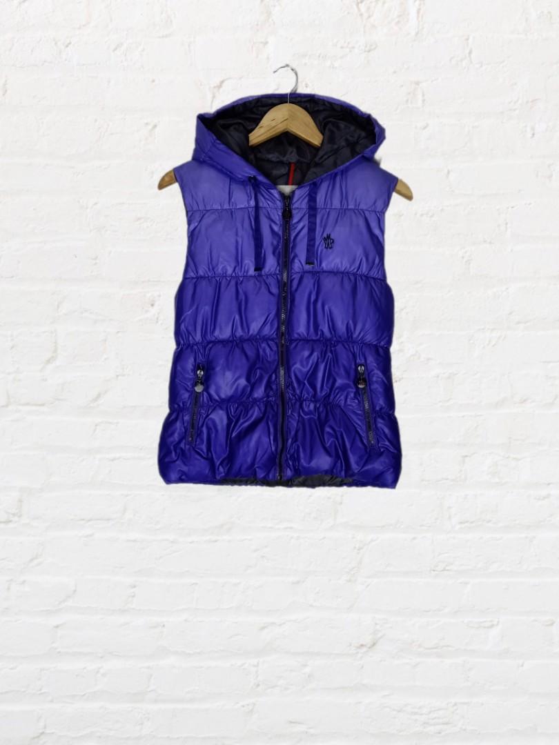 Moncler Purple Hooded Puffer Vest 