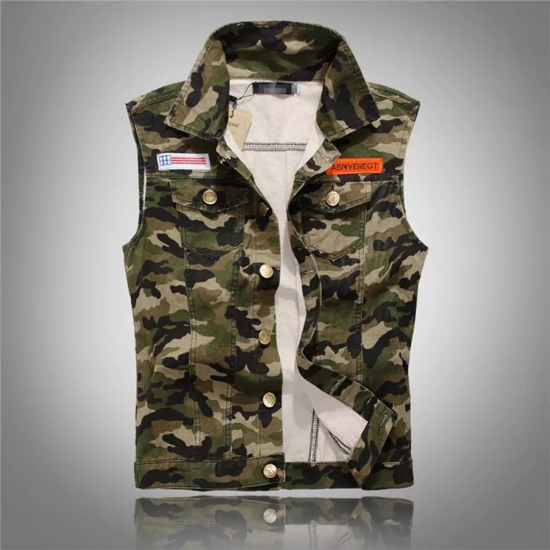 Mens camo vest jacket cheap