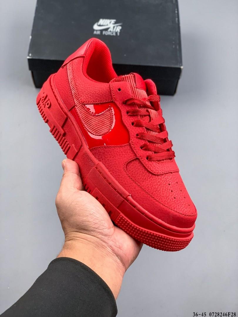 Nike Sneaker Air Force Suede Red Nike Air Force 07 Low Triple Red