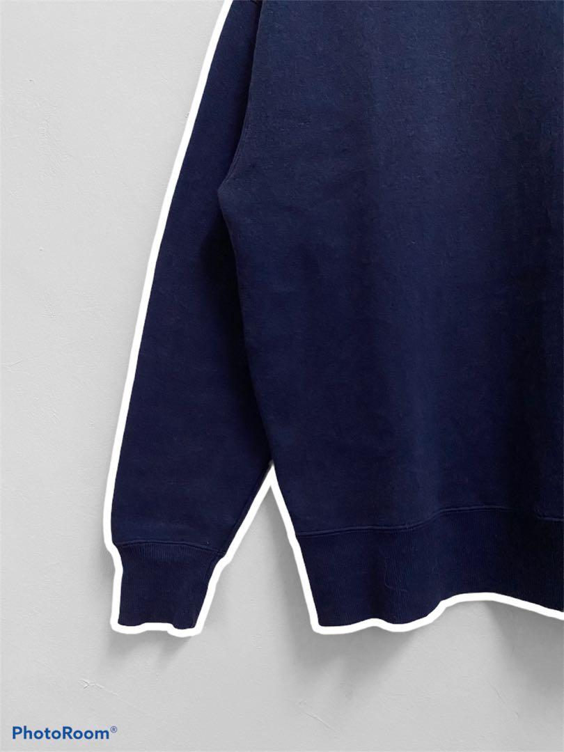 NIKE Mini Swoosh Embroidery Sweatshirt in Dark Blue, Men's Fashion 