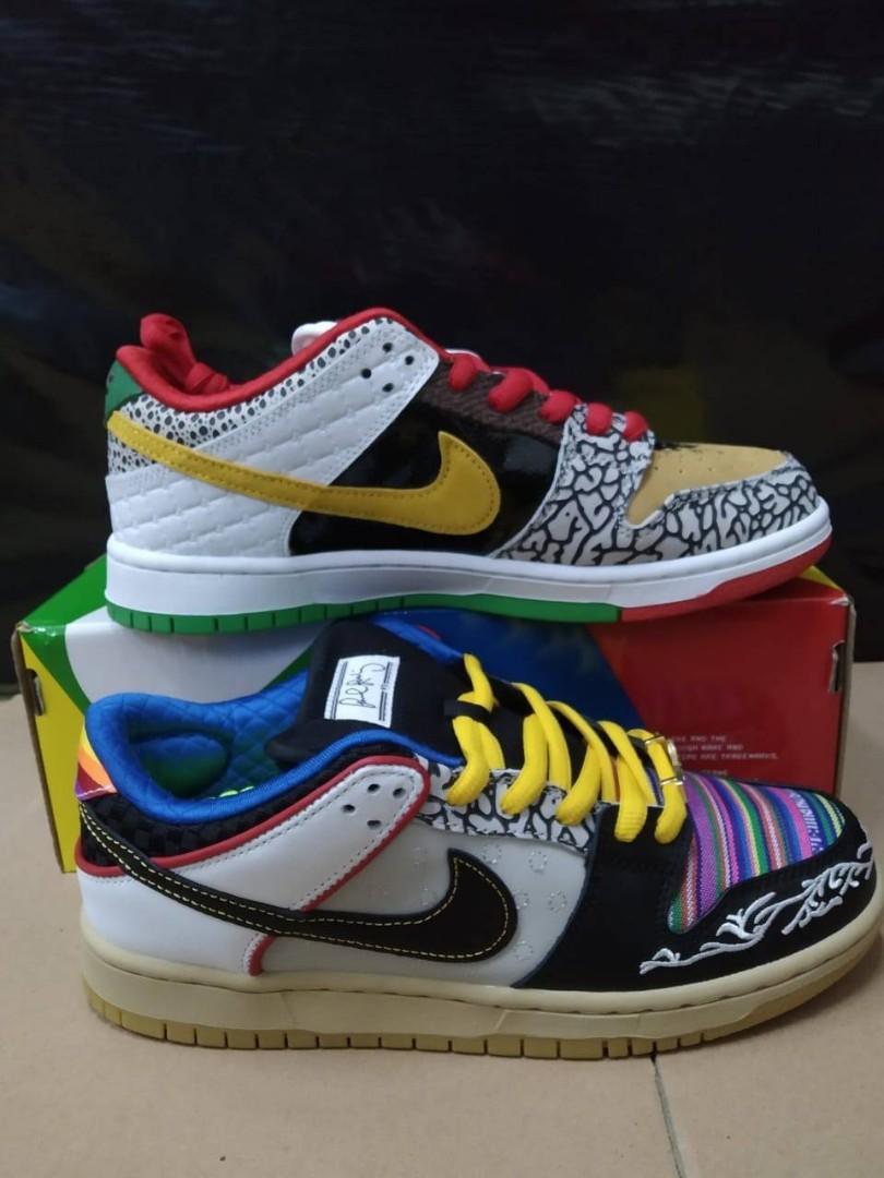 Nike SB Dunk Low What The P-Rod Multicolor Original BNIB, Fesyen Pria, Sepatu , Sneakers di 