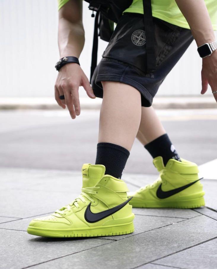 Nike x Ambush Dunk High Flash Lime, Women's Fashion, Footwear
