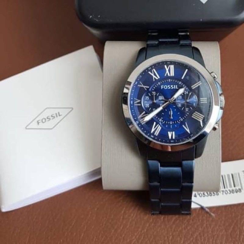Original 100 Fossil Watch Men Blue Fs5230 Fesyen Pria Jam