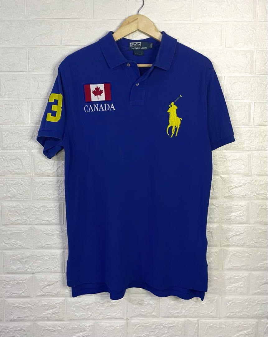 POLO BY RALPH LAUREN CANADA CUSTOM FIT POLO SHIRT, Men's Fashion, Tops &  Sets, Tshirts & Polo Shirts on Carousell
