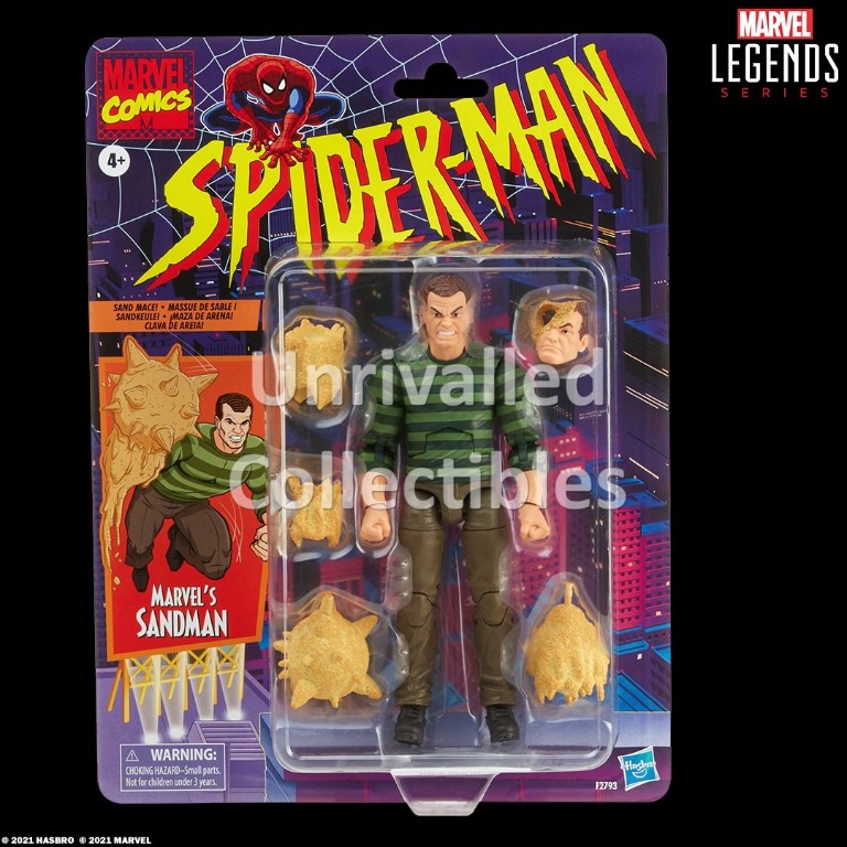 [In Hand] Hasbro Marvel Legends Retro Collection Series 6 inches scale Sandman, Hobbies & Toys