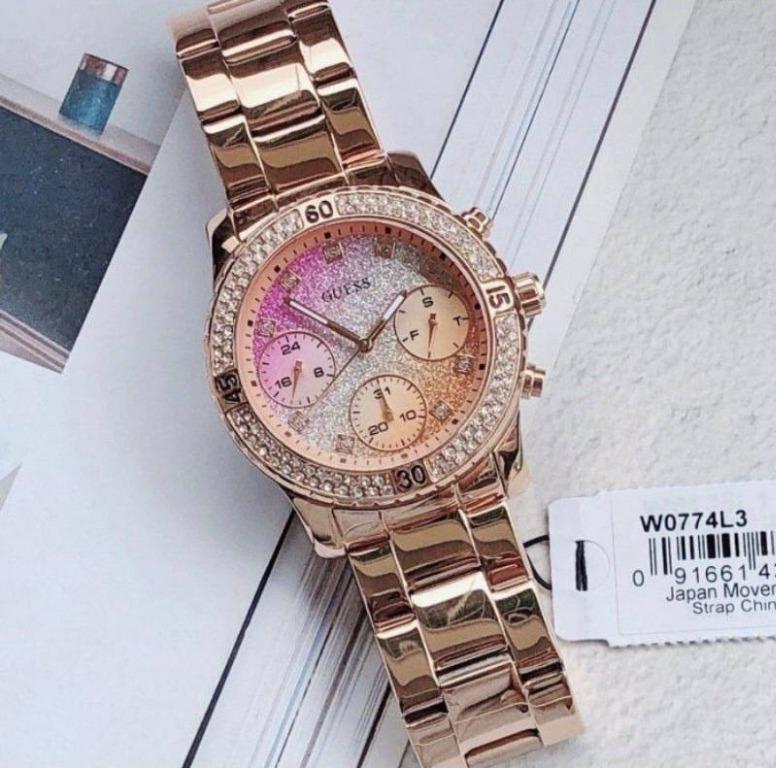 Guess confetti sale watch rose gold