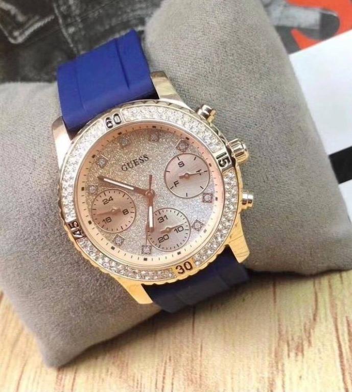 Guess confetti watch rose gold hotsell