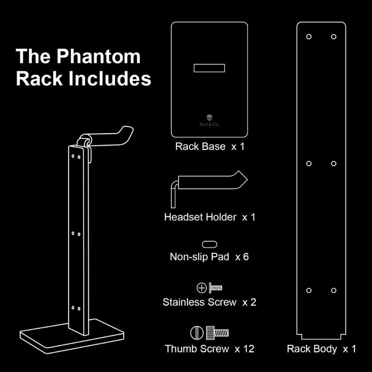 Skull & Co Phantom Rack for Headphones (Category: Controllers) located in Manila. Submitted by techsmartph (Listing ID 1103955214, Image 2). Description: * Minimum presence, Maximum showcase - made of transparent plastic which best displays your gaming equipment * Modular design - fits up to 6 Phantom Stands (Phantom Stand purchased separately) * Transparent thumb screw - easy to assemble * Designed for hardcore gamers who want a sleek table setu