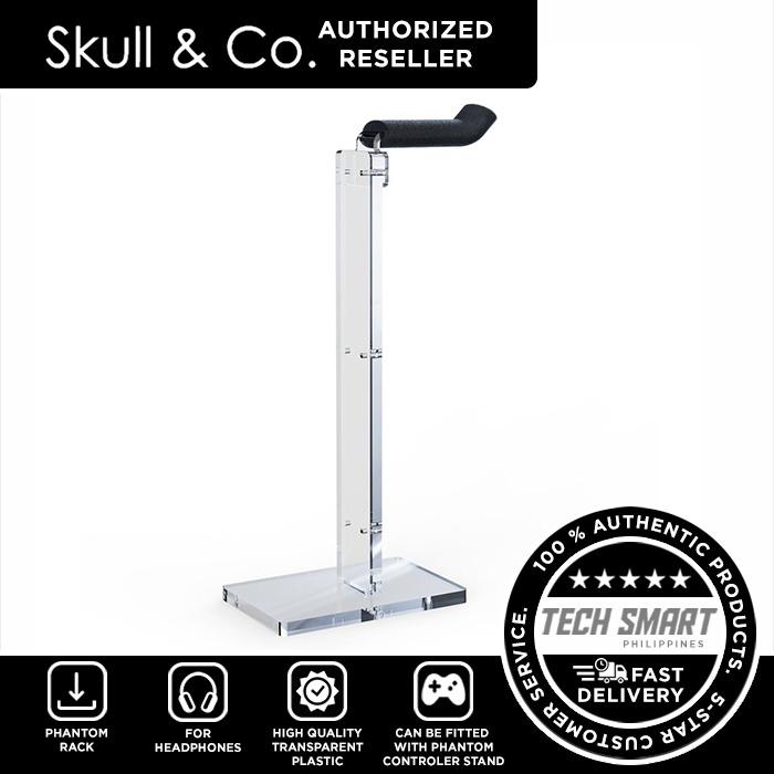 Skull & Co Phantom Rack for Headphones (Category: Controllers) located in Manila. Submitted by techsmartph (Listing ID 1103955214, Image 1). Description: * Minimum presence, Maximum showcase - made of transparent plastic which best displays your gaming equipment * Modular design - fits up to 6 Phantom Stands (Phantom Stand purchased separately) * Transparent thumb screw - easy to assemble * Designed for hardcore gamers who want a sleek table setu
