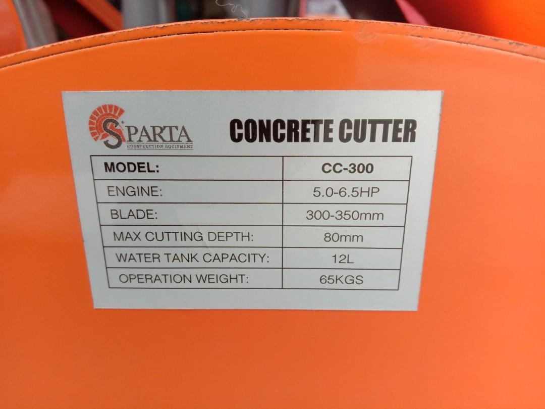 Sparta Concrete Cutter 14" SCC300P, Commercial & Industrial