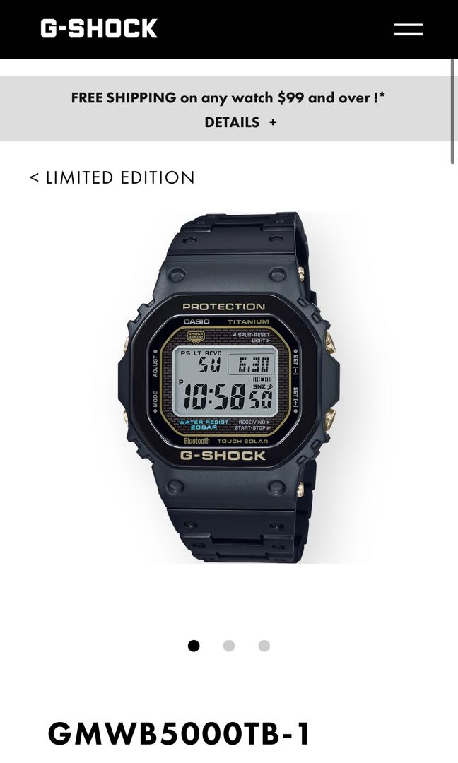 G shock titanium limited edition store