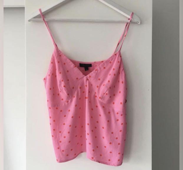 Topshop polka dot top top