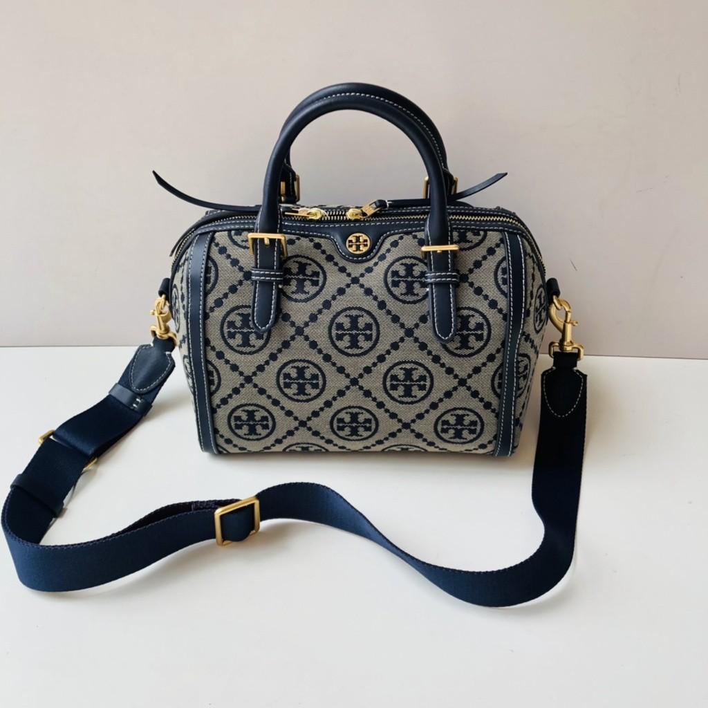 Tory Burch T Monogram Jacquard Barrel Shoulder Bag, Women's Fashion, Bags &  Wallets, Shoulder Bags on Carousell