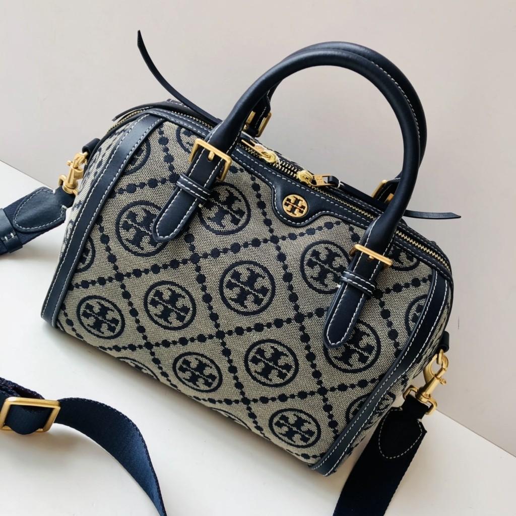 Tory Burch T Monogram Jacquard Barrel Shoulder Bag, Women's Fashion, Bags &  Wallets, Shoulder Bags on Carousell