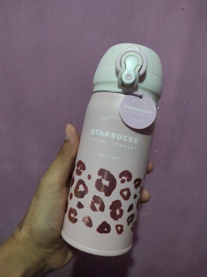 pink leopard starbucks tumbler