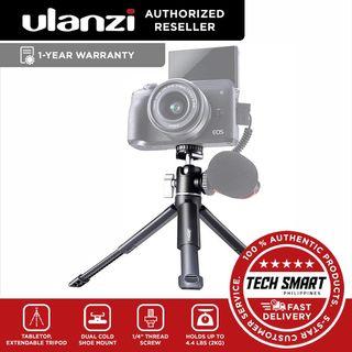 ULANZI U-Vlog Lite Handheld Tabletop Extendable Tripod with Dual Cold Shoe Mounts for Microphone or Light