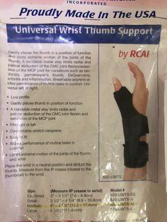 Universal wrist thumb support