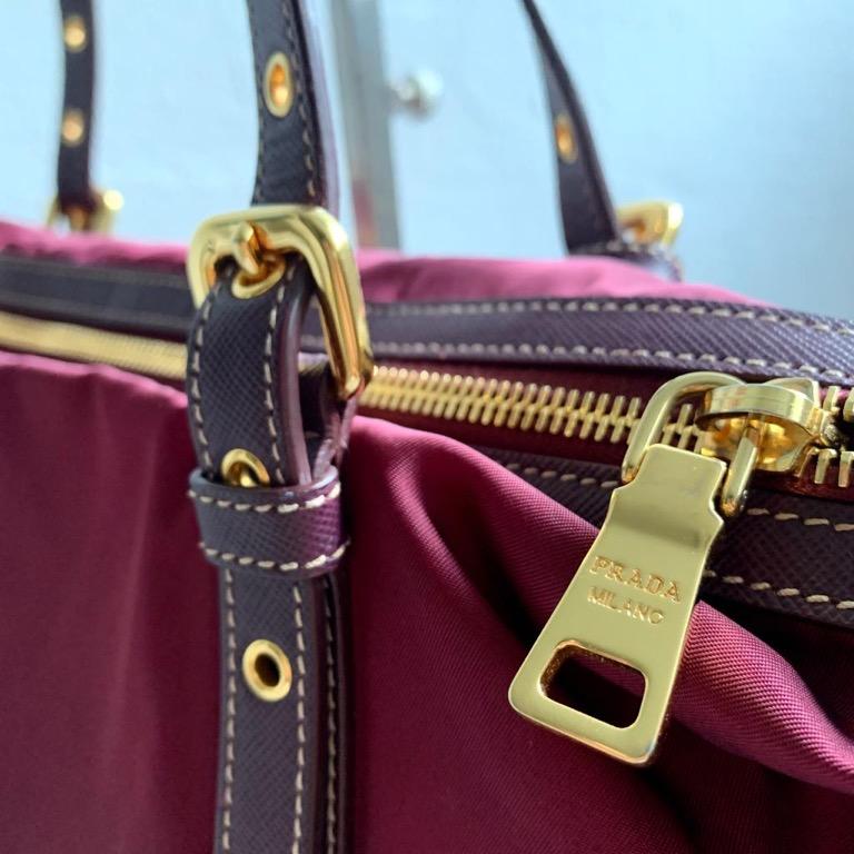 Prada burgundy bag new arrivals
