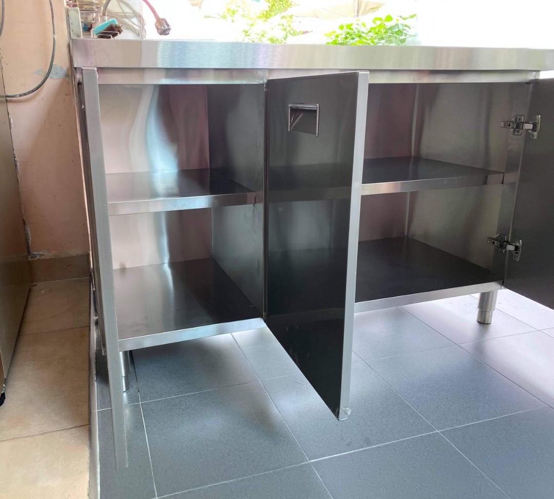 Ready stock 80cm full stainless steel kitchen Furniture