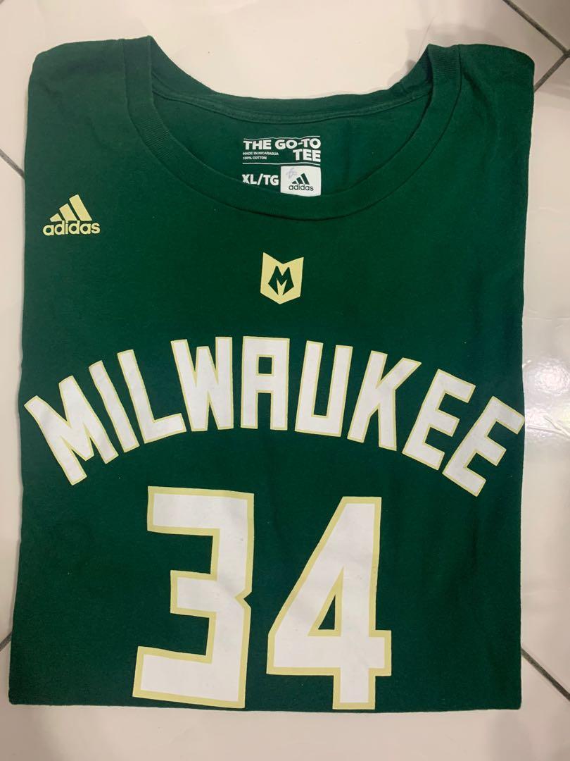 Adidas NBA Milwaukee Bucks Giannis Antetokounmpo Tee Top Tshirt