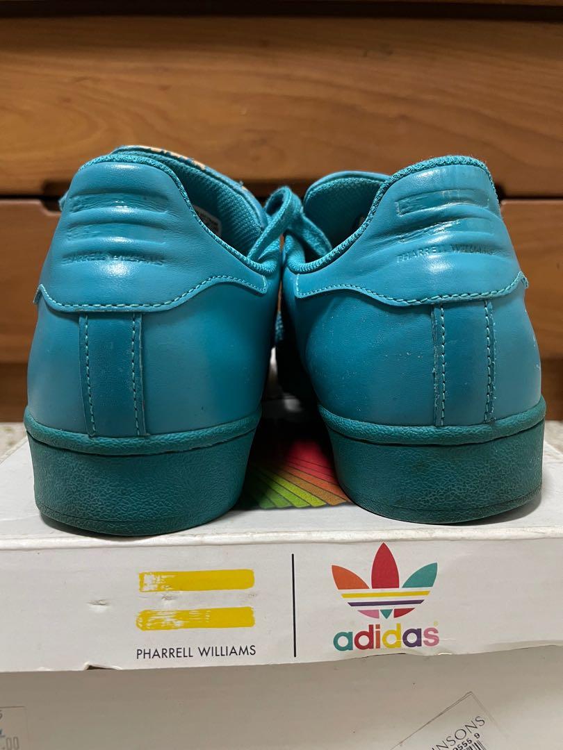 adidas pharrell williams superstar supercolor BLUE RARE Size 14