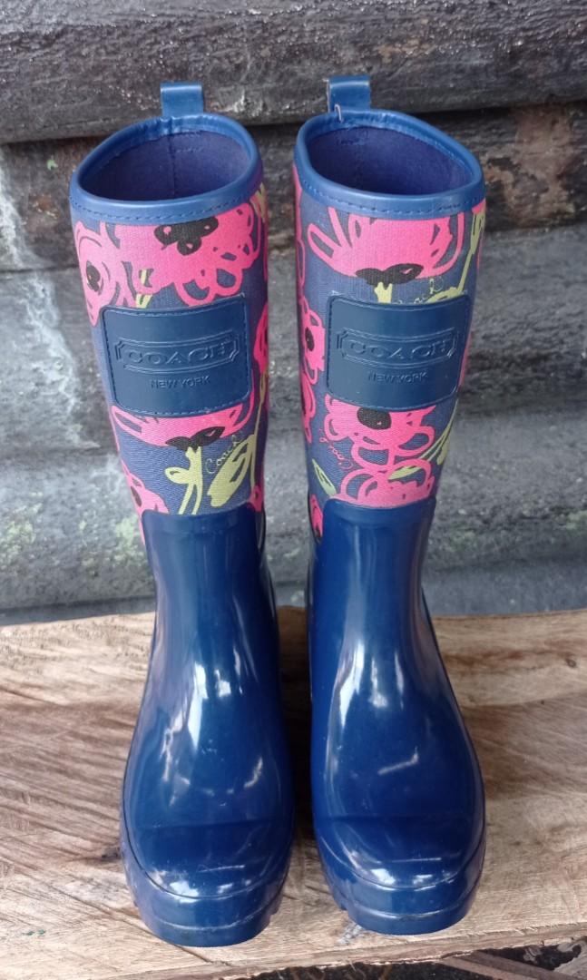 Coach rain on sale boots size 7