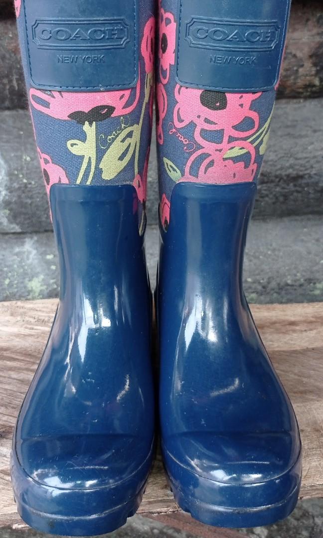 Coach floral rain boots shop