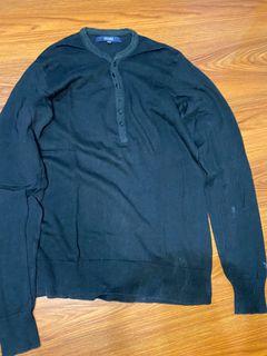 Bershka men black knit top size M