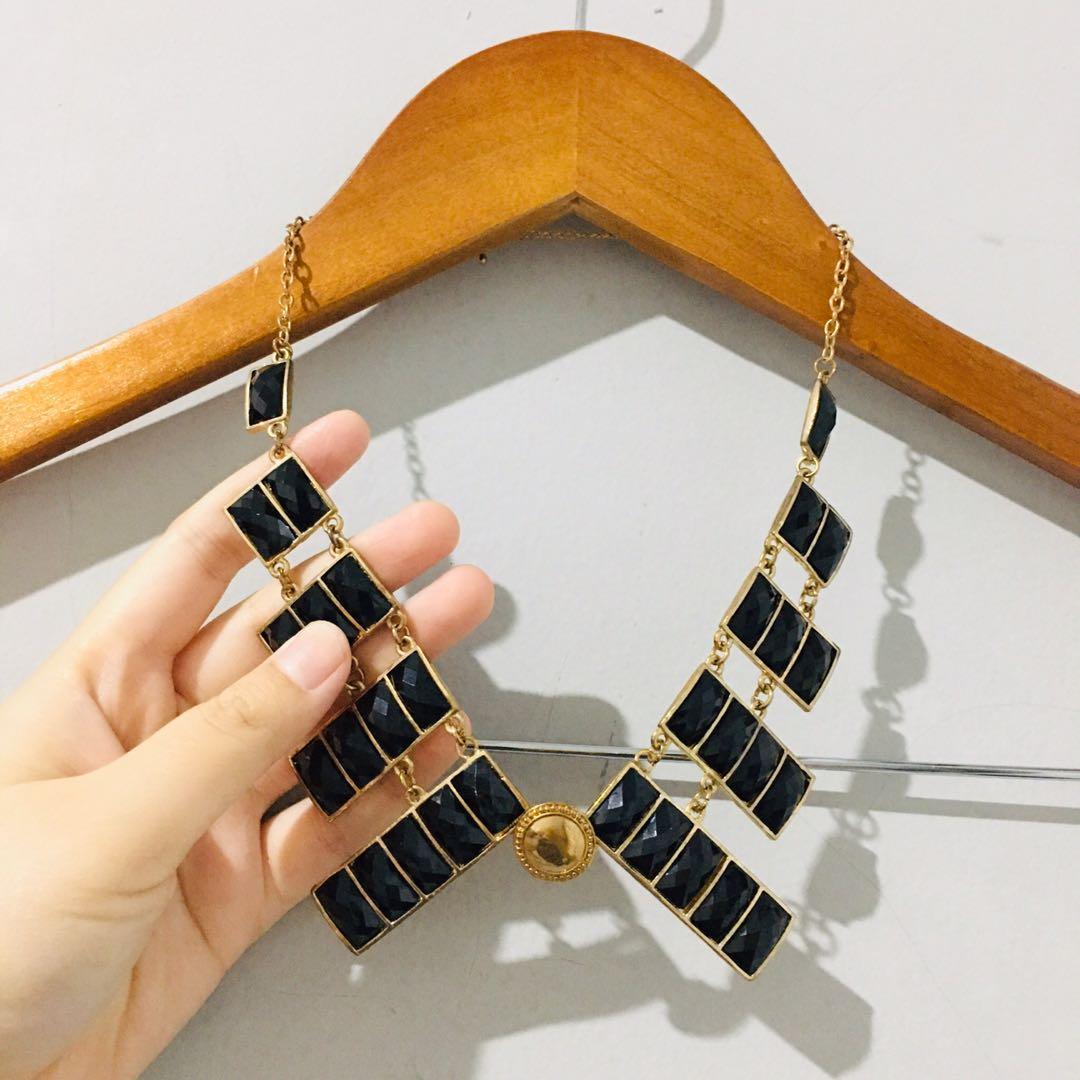 Black Gold Necklace, Fesyen Wanita 