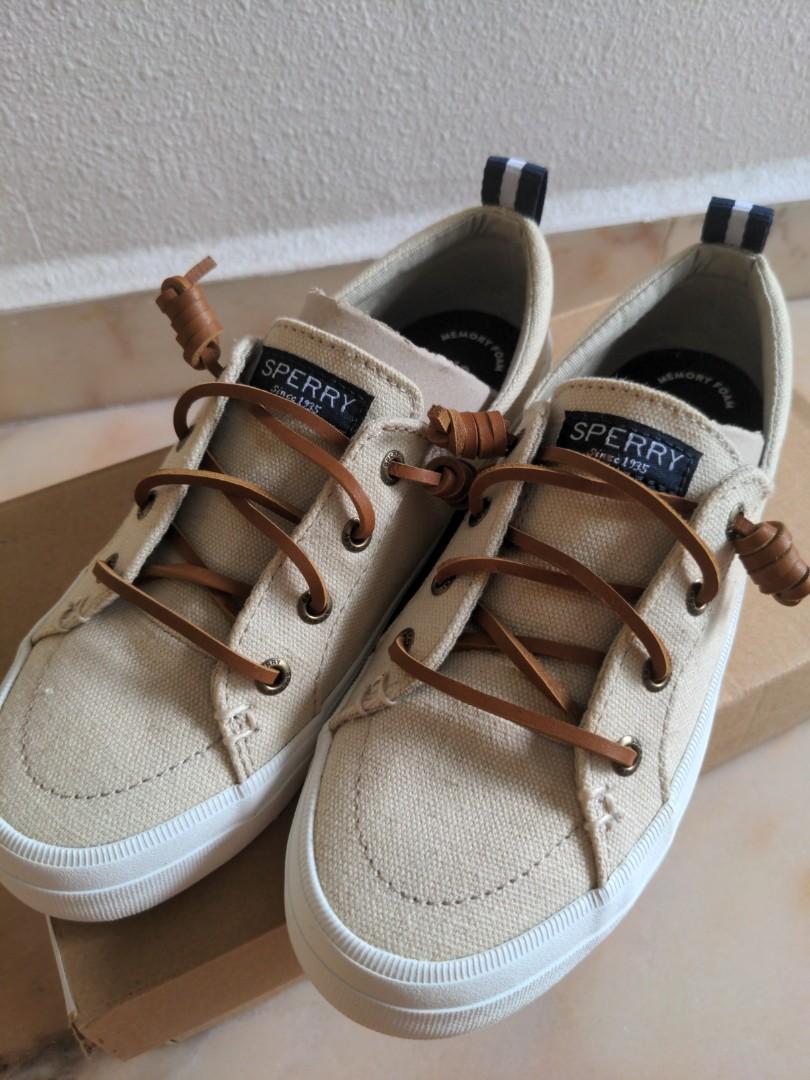 [BNIB] Sperry Crest Vibe Linen Sneakers (Oat-5)