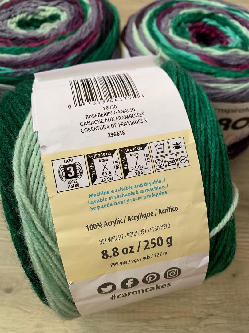 Caron Skinny Cake yarn - Raspberry Ganache, Hobbies & Toys, Stationery ...