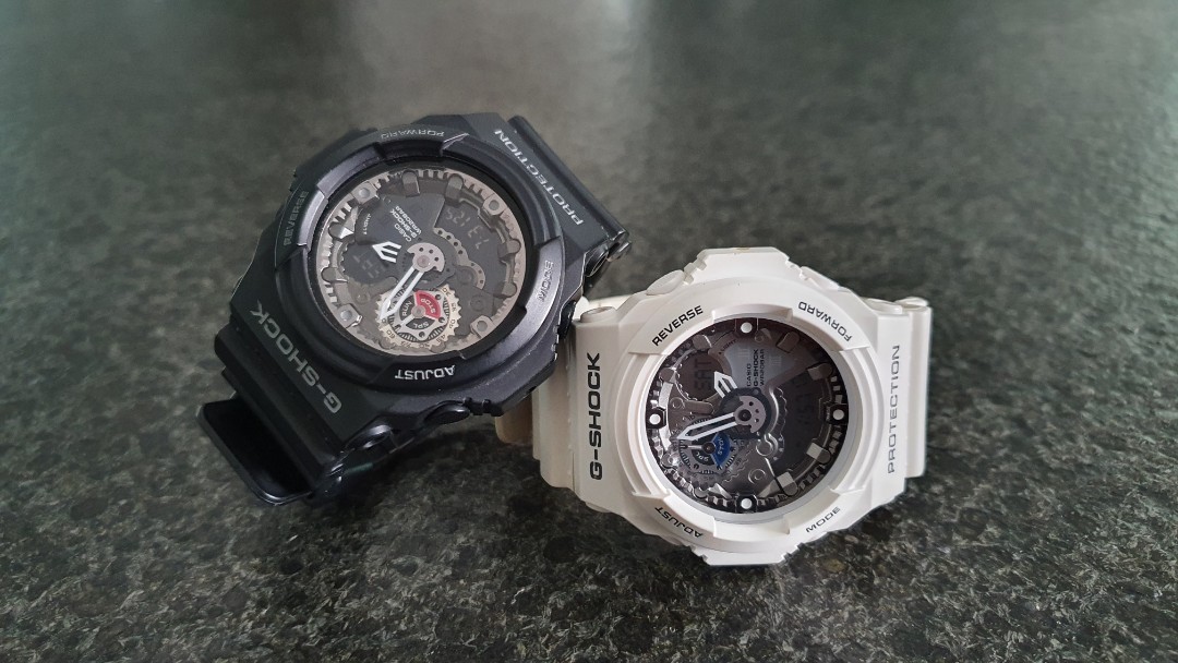 Casio G Shock GA 300 Black and White set