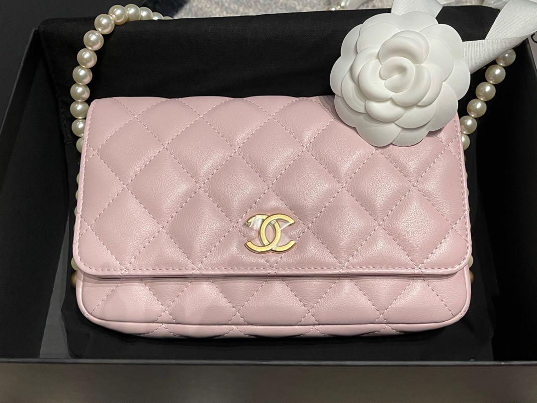 CHANEL Caviar Quilted Wallet On Chain WOC Dark Pink 1220810  FASHIONPHILE