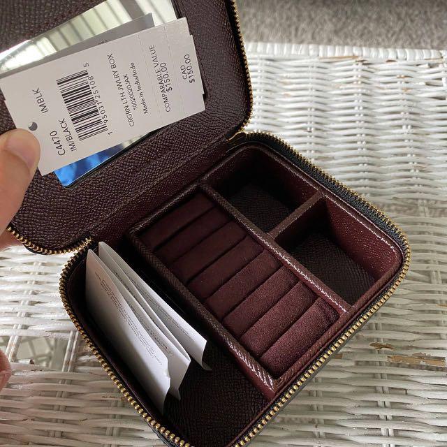 Coach jewelry box travel case hot sale