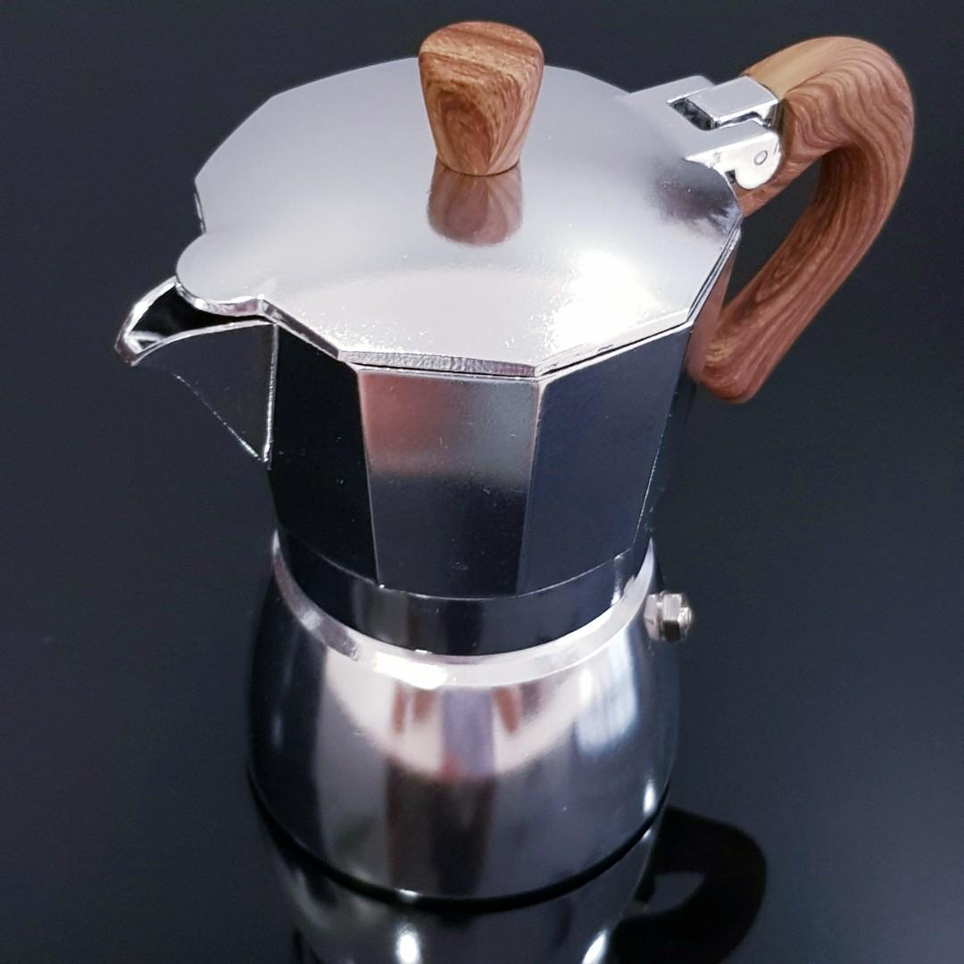 150ml Coffee Maker Moka Pot Stainless Steel Coffee Pot Induction Cooker Use  Home Supplies