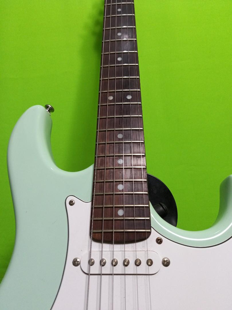 Cort G110 Strat Style Electric Guitar (Caribbean Green), Hobbies & Toys