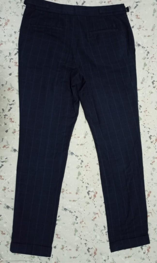 Dark blue checkered pants hot sale