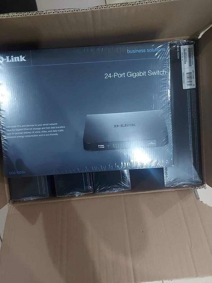 D-Link 24 ports Gigabit Switch Hub 💯 Original (Category: Networking) located in Pasig City. Submitted by fjEgangan (Listing ID 1104285065, Image 1). Description: D-link Switch hub / Dlink Switch hub / 24 ports switch hub 🏷 DGS-1024A D-Link 24 Port Gigabit Switch- Plastic Casing @ 4,200.00 🏷 DGS-1024D D-Link 24 Port Gigabit Switch- Metal Casing @ 5,000.00 💯 Brand new and original 💯 English version 💯 Sealed 💯 Authorized Dealer 💯 7days repla