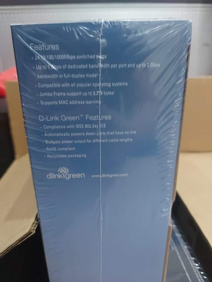 D-Link 24 ports Gigabit Switch Hub 💯 Original (Category: Networking) located in Pasig City. Submitted by fjEgangan (Listing ID 1104285065, Image 2). Description: D-link Switch hub / Dlink Switch hub / 24 ports switch hub 🏷 DGS-1024A D-Link 24 Port Gigabit Switch- Plastic Casing @ 4,200.00 🏷 DGS-1024D D-Link 24 Port Gigabit Switch- Metal Casing @ 5,000.00 💯 Brand new and original 💯 English version 💯 Sealed 💯 Authorized Dealer 💯 7days repla