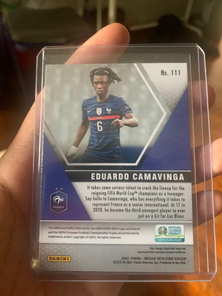 2020-21 Topps UEFA Chrome Eduardo Camavinga RC Rookie Speckle Refractor SSP