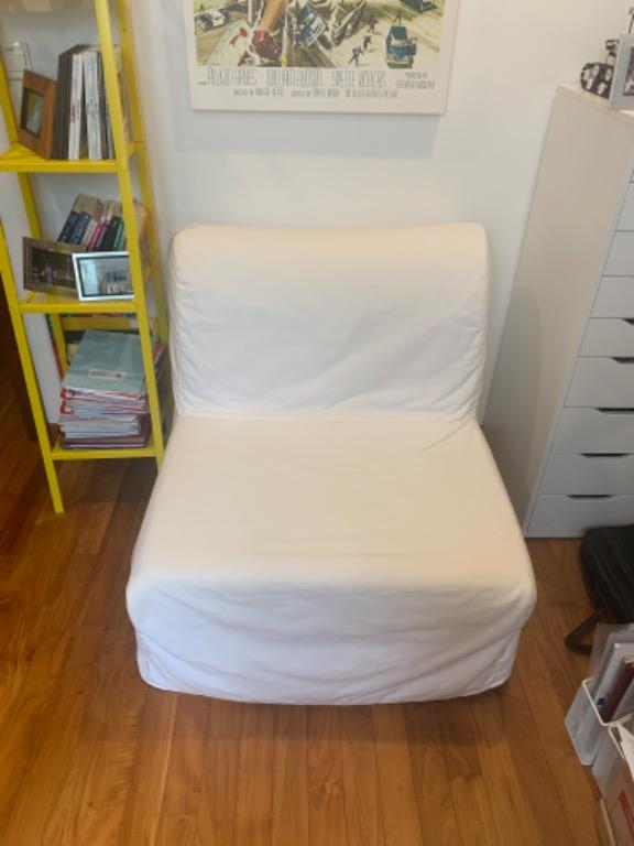 FREE white IKEA chairbed., Furniture & Home Living, Furniture, Sofas